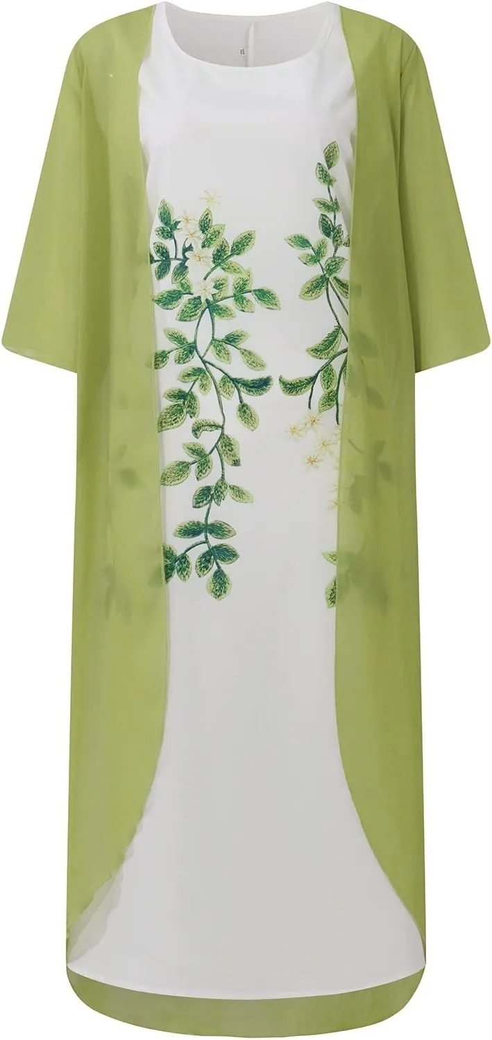 Summer Dresses for Women 2025 Wedding Guest Dresses for Women Chiffon 2 Piece Dress Sets Mother of The Bride Dresses