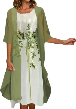Summer Dresses for Women 2025 Wedding Guest Dresses for Women Chiffon 2 Piece Dress Sets Mother of The Bride Dresses