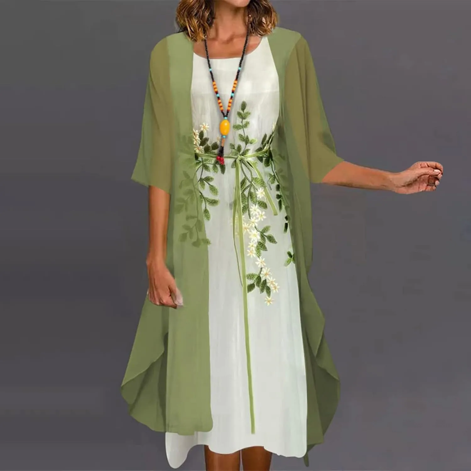 Summer Dresses for Women 2025 Wedding Guest Dresses for Women Chiffon 2 Piece Dress Sets Mother of The Bride Dresses
