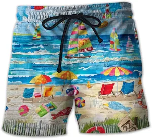 Summer Mens Swim Trunks - Beach Party Quick Dry Mens Board Shorts with Mesh Lining Swimwear Bathing Suits Set 26