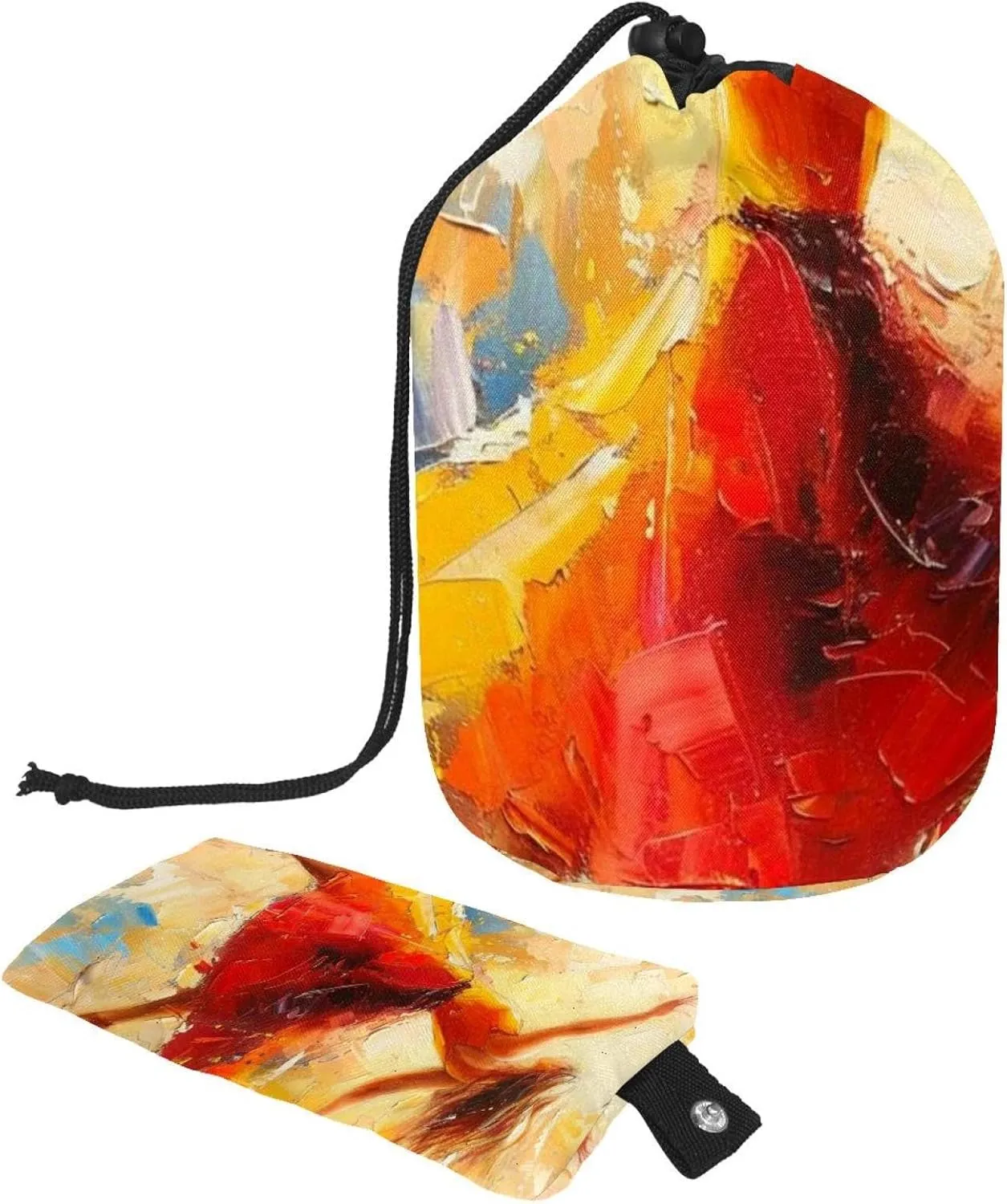 the Art of Dancing Women Travel Cosmetic Bags Makeup Bag for Women, Foldable Drawstring Travel Cosmetic Bags, Portable Toiletry Bucket Bag