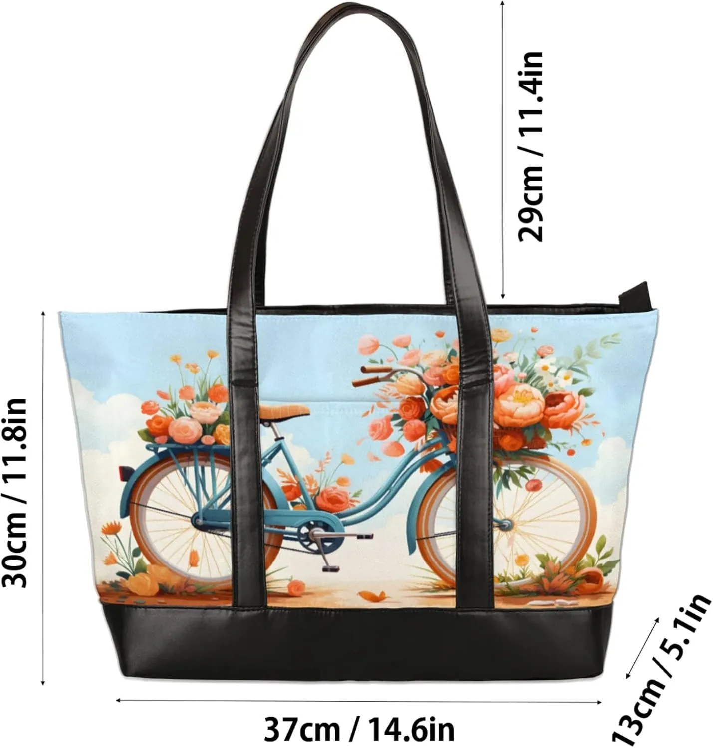 Tote Bag for Women with Zipper, Laptop Tote Bags Laptop Sleeve Case Shoulder Bag Messenger Bags