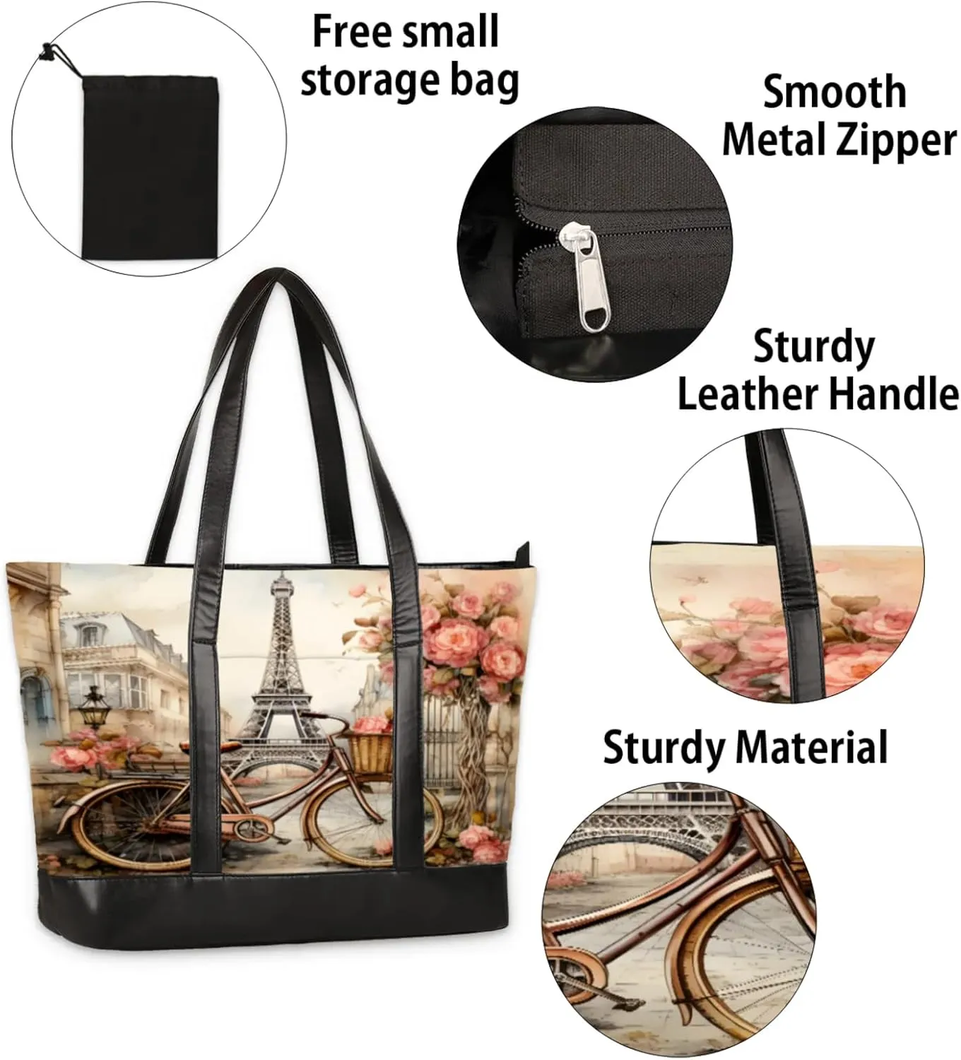 Tote Bag for Women with Zipper, Laptop Tote Bags Laptop Sleeve Case Shoulder Bag Messenger Bags