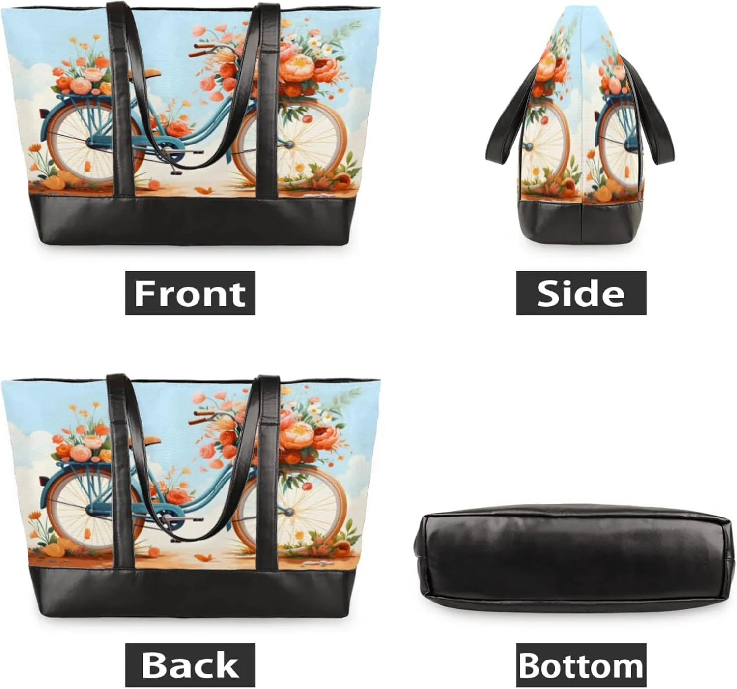 Tote Bag for Women with Zipper, Laptop Tote Bags Laptop Sleeve Case Shoulder Bag Messenger Bags