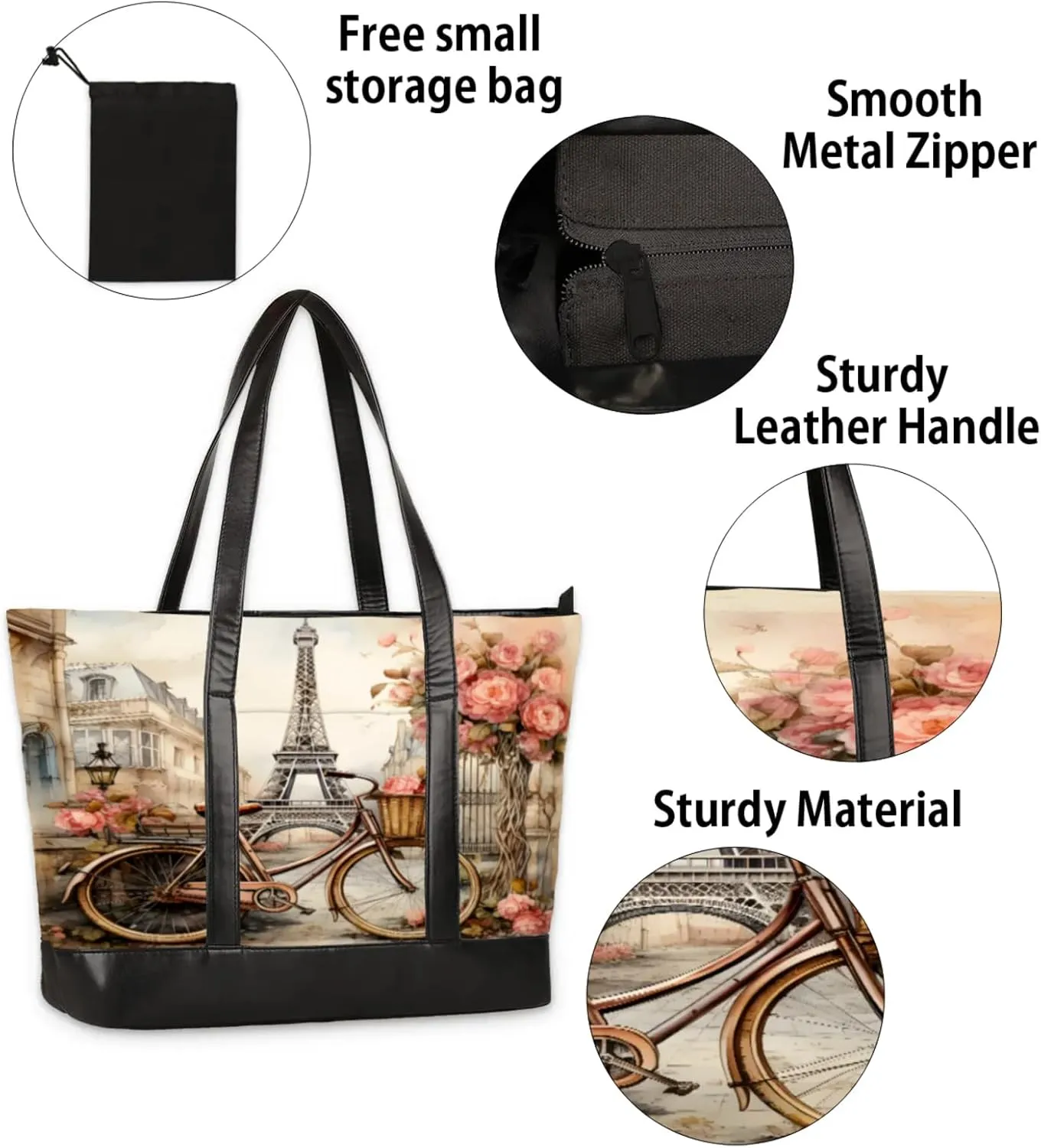 Tote Bag for Women with Zipper, Laptop Tote Bags Laptop Sleeve Case Shoulder Bag Messenger Bags