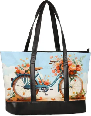 Tote Bag for Women with Zipper, Laptop Tote Bags Laptop Sleeve Case Shoulder Bag Messenger Bags