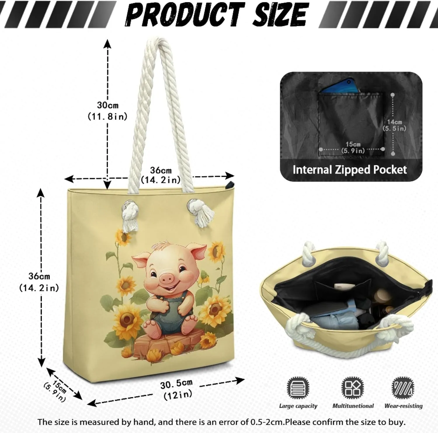 Tote Bags for Women Beach Bag Large Capacity Grocery Bags for Lady Lightweight Handbag