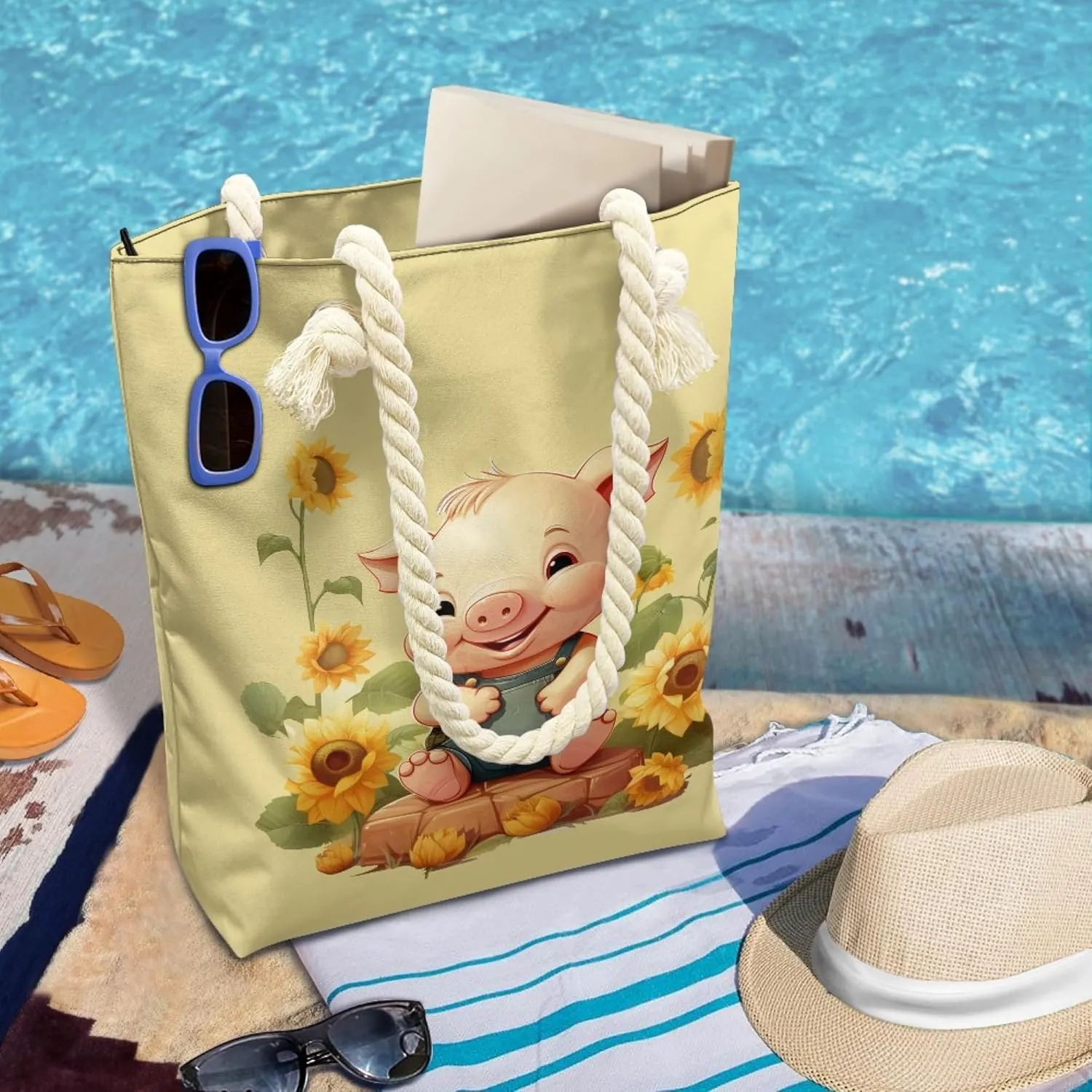 Tote Bags for Women Beach Bag Large Capacity Grocery Bags for Lady Lightweight Handbag