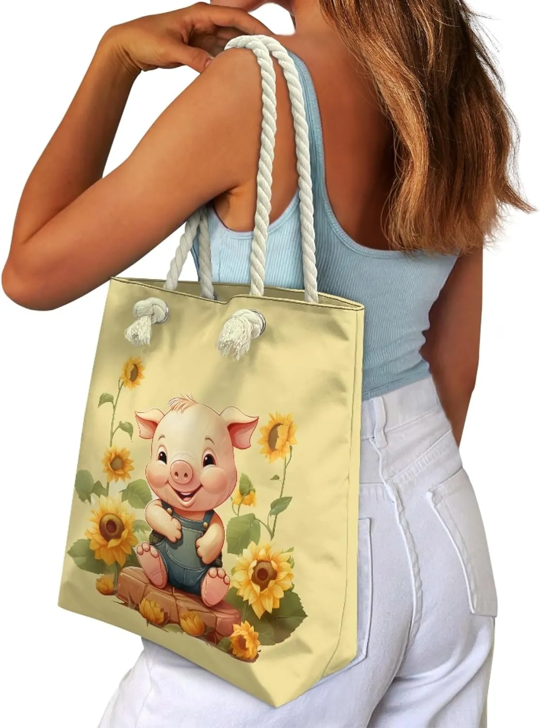 Tote Bags for Women Beach Bag Large Capacity Grocery Bags for Lady Lightweight Handbag