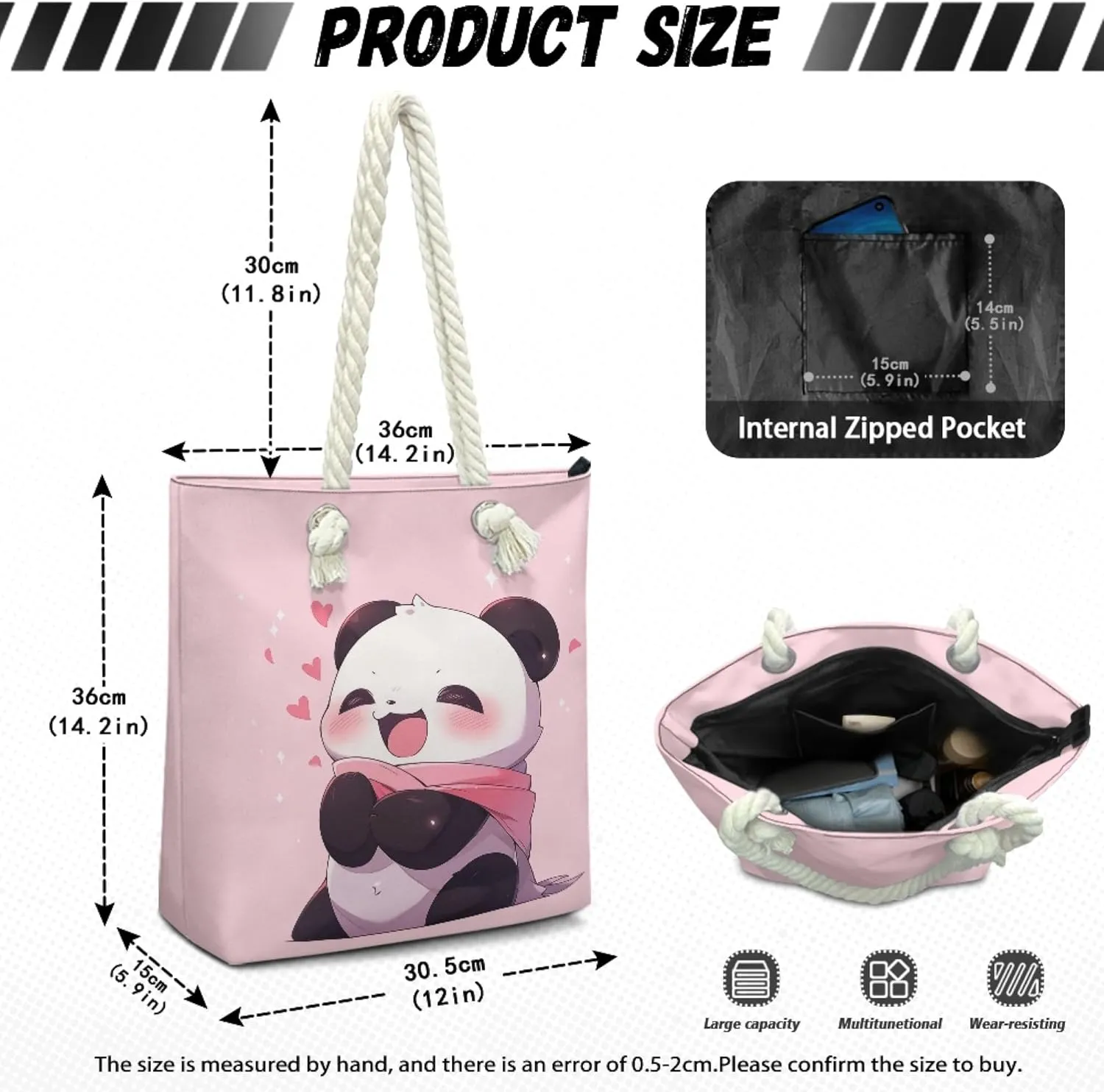 Tote Bags for Women Beach Bag Large Capacity Grocery Bags for Lady Lightweight Handbag