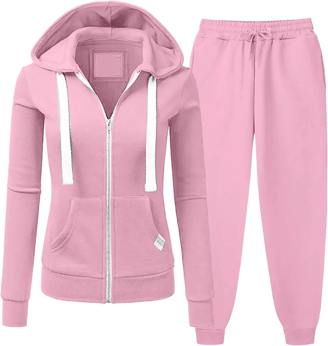 Two Piece Outfits for Women Tracksuit Sweat Suits Workout Jogging Sets Zip Up Hoodies and Sweatpants with Pockets