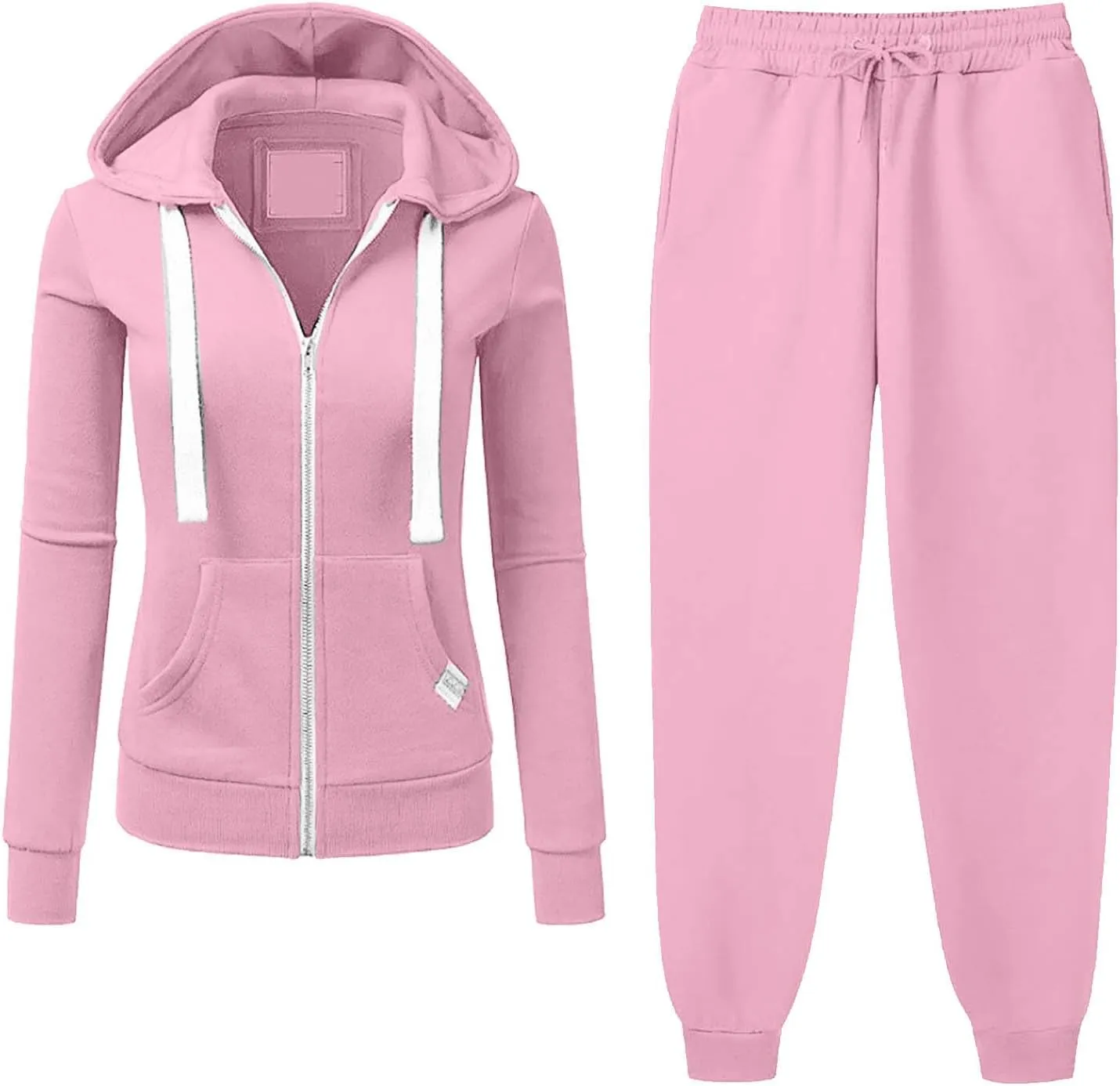 Two Piece Outfits for Women Tracksuit Sweat Suits Workout Jogging Sets Zip Up Hoodies and Sweatpants with Pockets
