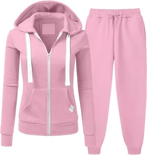 Two Piece Outfits for Women Tracksuit Sweat Suits Workout Jogging Sets Zip Up Hoodies and Sweatpants with Pockets
