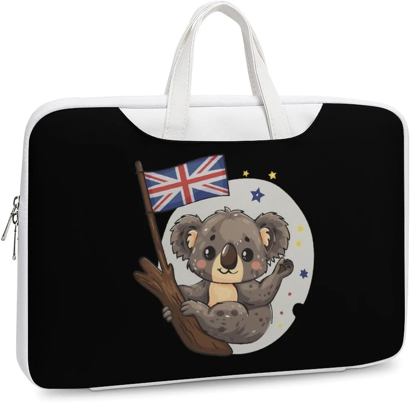 Uk Flag Koala Bear Laptop Tote Bag Waterproof Computer Carrying Case Business Office Briefcase