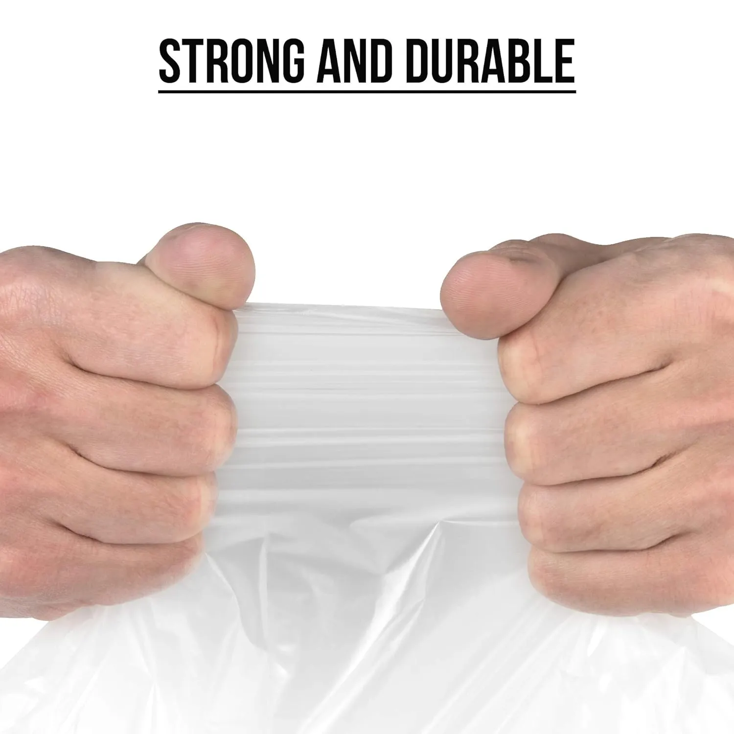 Ultrasac 55-60 Gallon 6.0 MIL Clear Heavy Duty Trash Bags - 39" x 58" - Pack of 15 - For Contractor, Construction, & Industrial,UL-39586CL