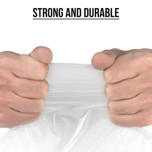 Ultrasac 55-60 Gallon 6.0 MIL Clear Heavy Duty Trash Bags - 39" x 58" - Pack of 15 - For Contractor, Construction, & Industrial,UL-39586CL