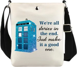 VAMSII Who TV Show Makeup Bag Who TV Show Inspired Gifts Policeman Box Fans Gifts Whovian Merchandise (WhoStoriesBag)