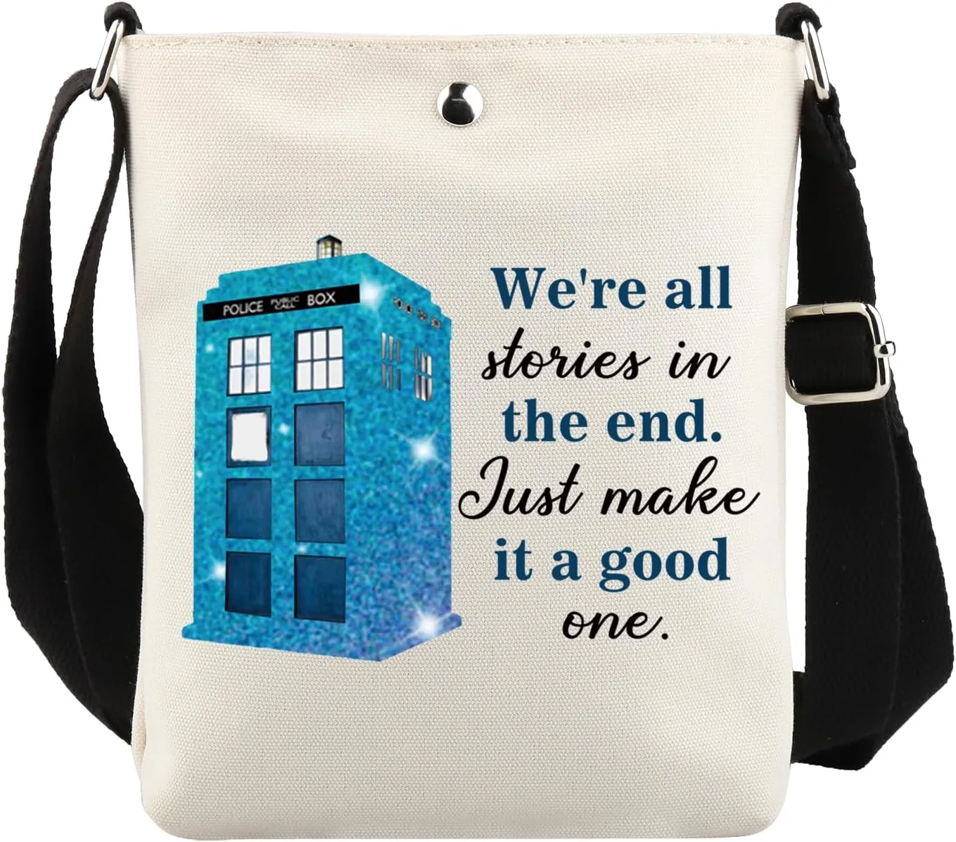 VAMSII Who TV Show Makeup Bag Who TV Show Inspired Gifts Policeman Box Fans Gifts Whovian Merchandise (WhoStoriesBag)