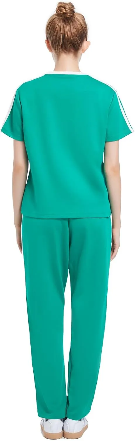 W JIANWANG Women's 2 Piece Lounge Sets for Women Tracksuit Sets Short Sleeve Sweatsuits for Women Travel Outfits