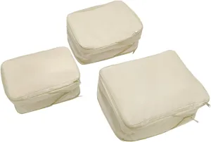 Waterproof Compression Packing Cubes 2/3/4 sets, Large Travel Packing organizers for Carry on Luggage, 2 Sides Expandable Storage Bags for Backpacking, Suitcases