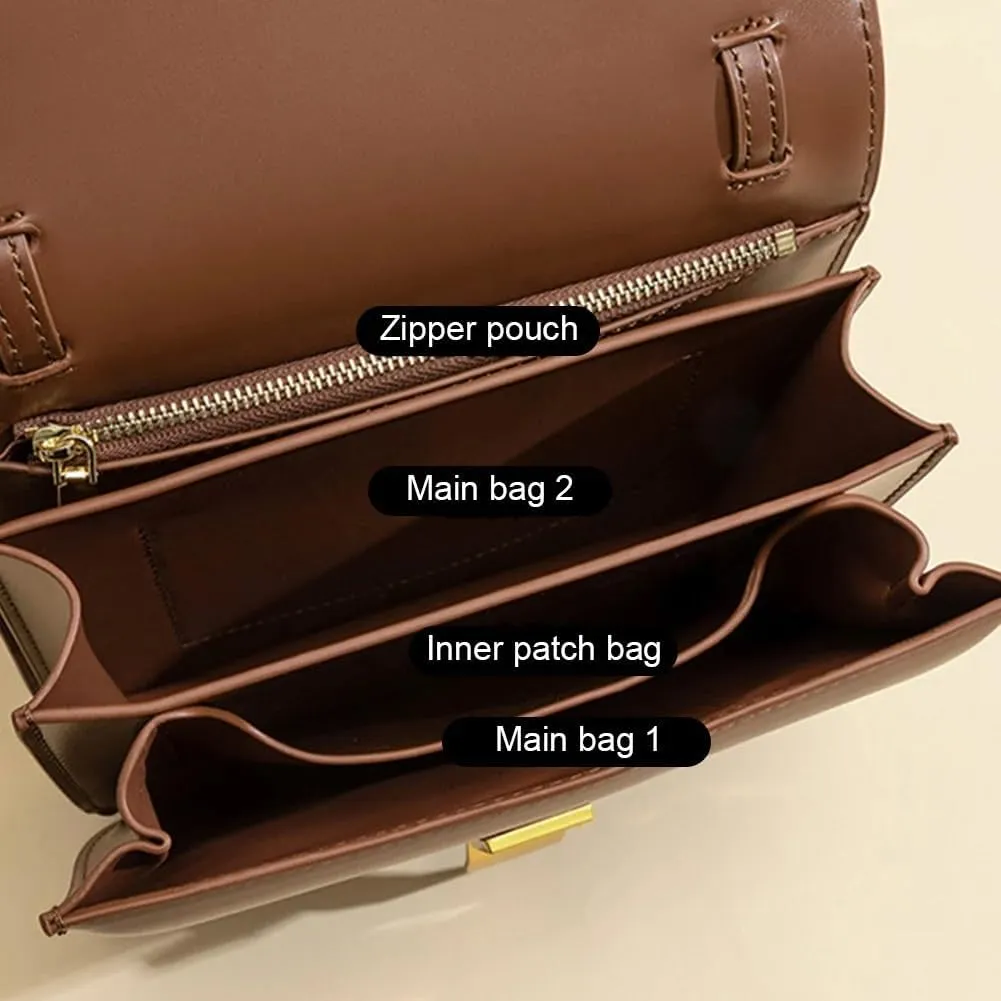 Women Shoulder Bags, Retro Square Bag Women's PU Leather Luxury Designer Handbag Fashion Messenger BagsTofu Bags