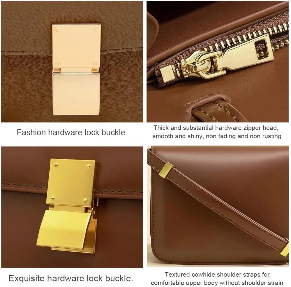 Women Shoulder Bags, Retro Square Bag Women's PU Leather Luxury Designer Handbag Fashion Messenger BagsTofu Bags