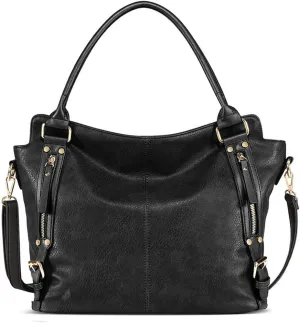 Women Top Handle Satchel PU Leather Handbag And Purse Messenger Shoulder Big Tote