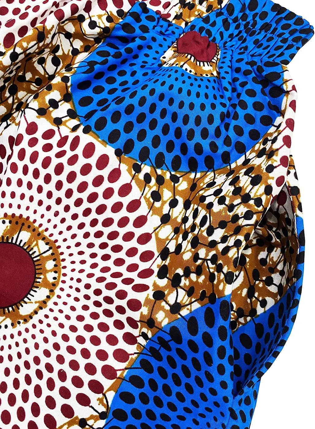 Women's African Print Wax Skirts Ankara Flared Skirt A Line Short Skirt with Pockets