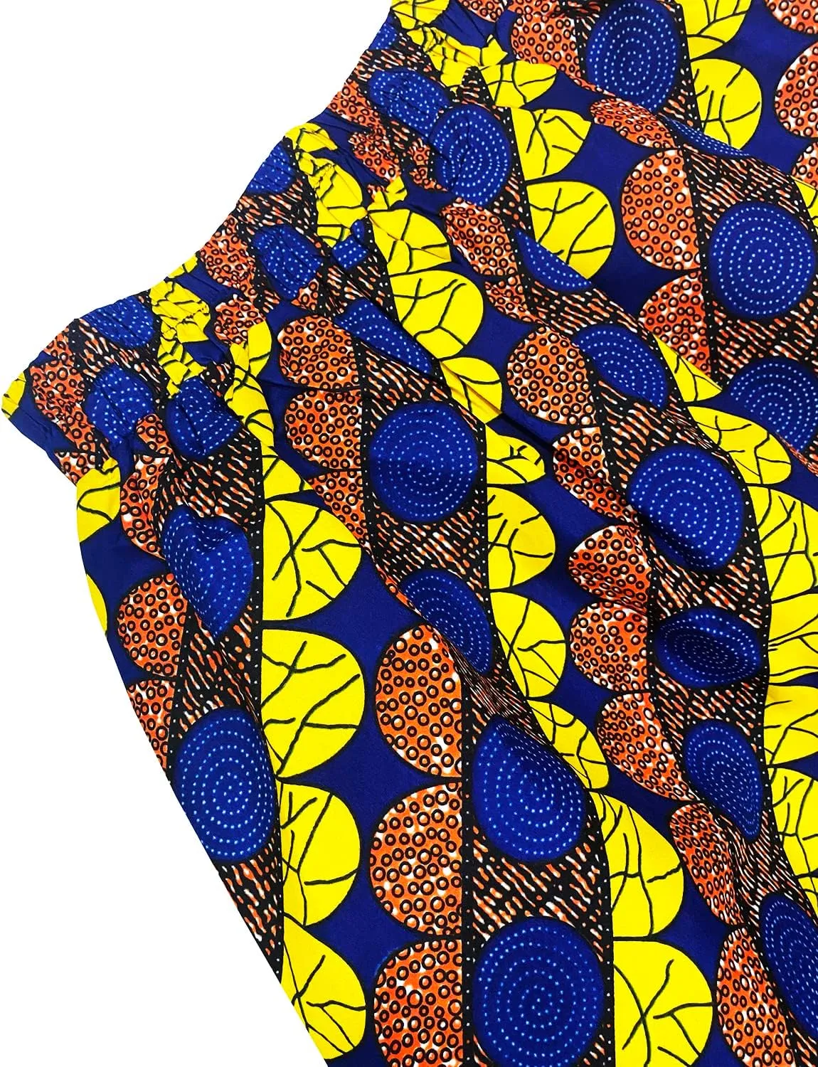 Women's African Print Wax Skirts Ankara Flared Skirt A Line Short Skirt with Pockets