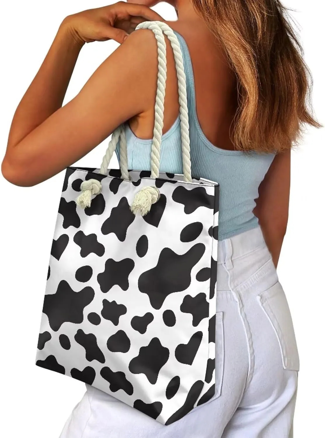 Womens Fashion Tote Bags Soft Crossbody Beach Tote Bags with Zipper for Hawaii Vacation