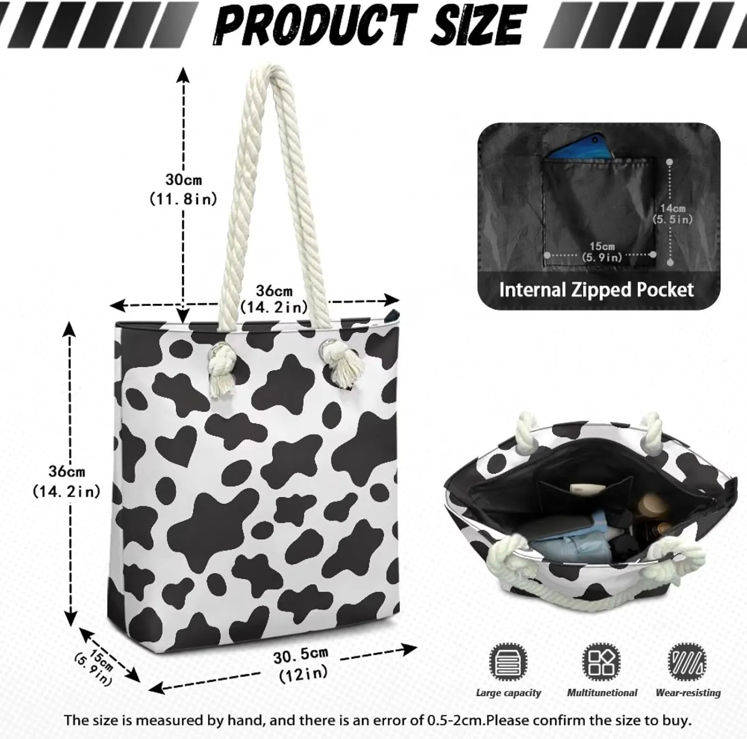 Womens Fashion Tote Bags Soft Crossbody Beach Tote Bags with Zipper for Hawaii Vacation