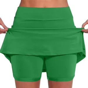Women's High Waisted Skirt Shorts Summer Casual Sports Shorts Plus Size Bottoming Skirts Golf Tennis Skorts