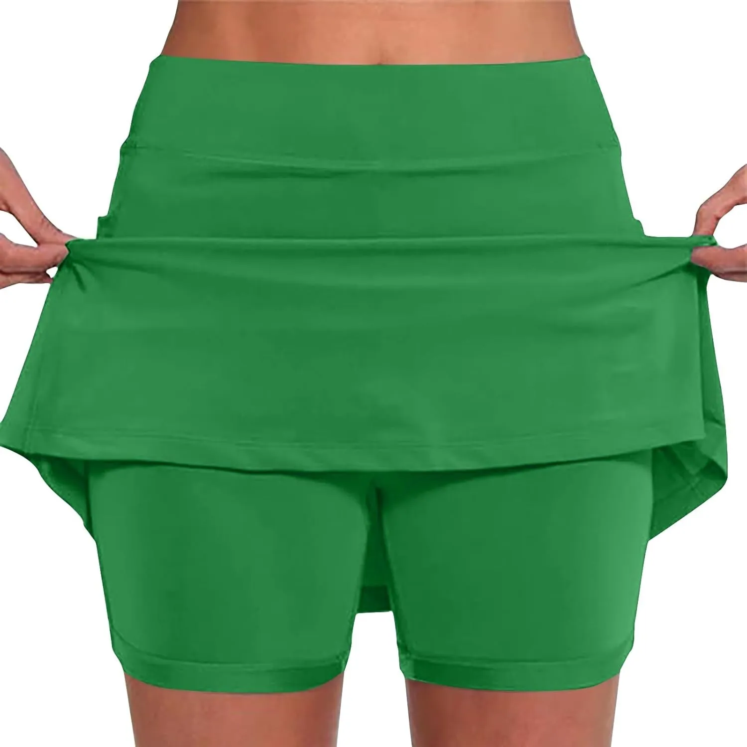 Women's High Waisted Skirt Shorts Summer Casual Sports Shorts Plus Size Bottoming Skirts Golf Tennis Skorts