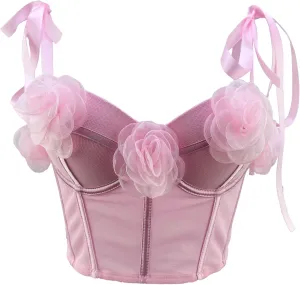 Women's Off Shoulder Cami Top, Lightly Padded Bra Top, Push Up & Supportive Bralette