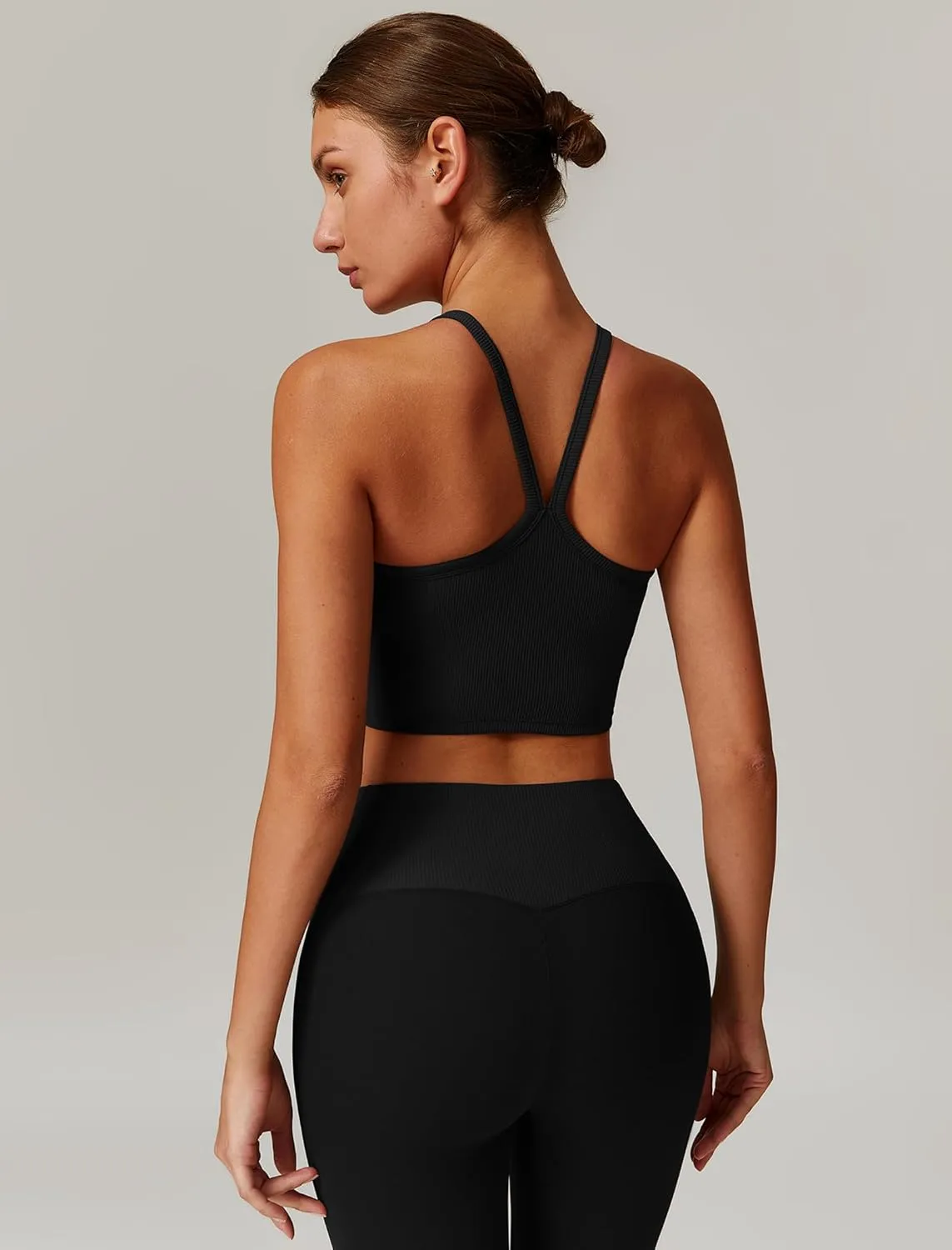 Workout Sets for Women 2 Piece High Waisted Seamless Butt Lifting Leggings Gym Yoga Outfit Stretchy Sports Bra Sets