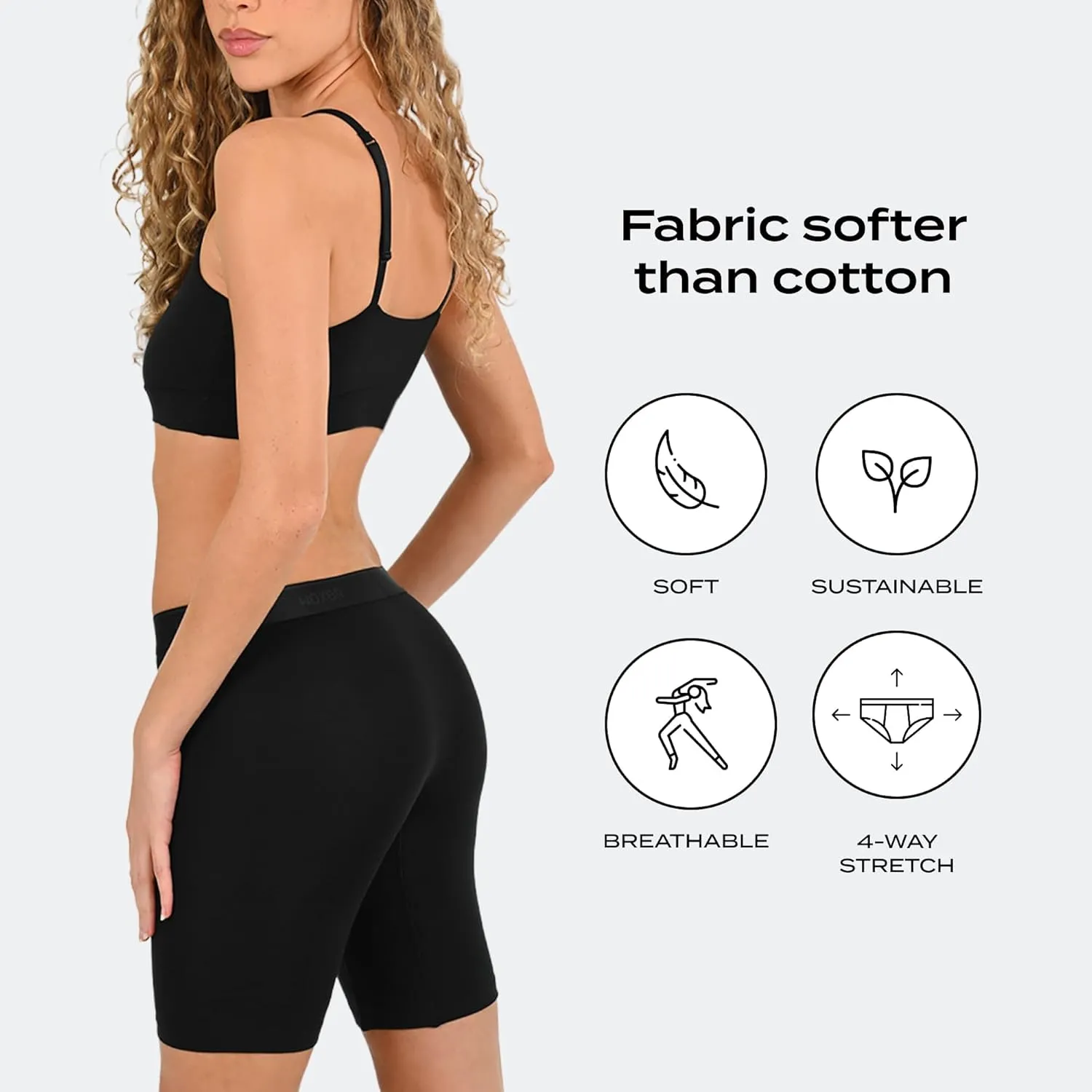 Woxer Womens Boxers - Biker 9" Boy Shorts Underwear for Women - Boxers for Women, Womens Boxer Briefs & Briefs for Women