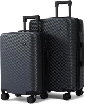 Zitahli Luggage Sets,Expandable Luggage Suitcase,Hardside Luggage with TSA Lock Spinner Wheels YKK zippers 20in 24in (Grey)
